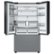 Alt View 12. Samsung - BESPOKE 24 cu. ft. 3-Door French Door Counter Depth Smart Refrigerator with Family Hub - Gray Glass.