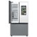 Alt View 14. Samsung - BESPOKE 24 cu. ft. 3-Door French Door Counter Depth Smart Refrigerator with Family Hub - Gray Glass.
