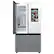 Alt View 12. Samsung - BESPOKE 24 cu. ft. 3-Door French Door Counter Depth Smart Refrigerator with Family Hub - Gray Glass.
