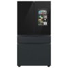 Samsung - BESPOKE 23 cu. ft. French Door Counter Depth Smart Refrigerator with Family Hub - Matte Black Steel