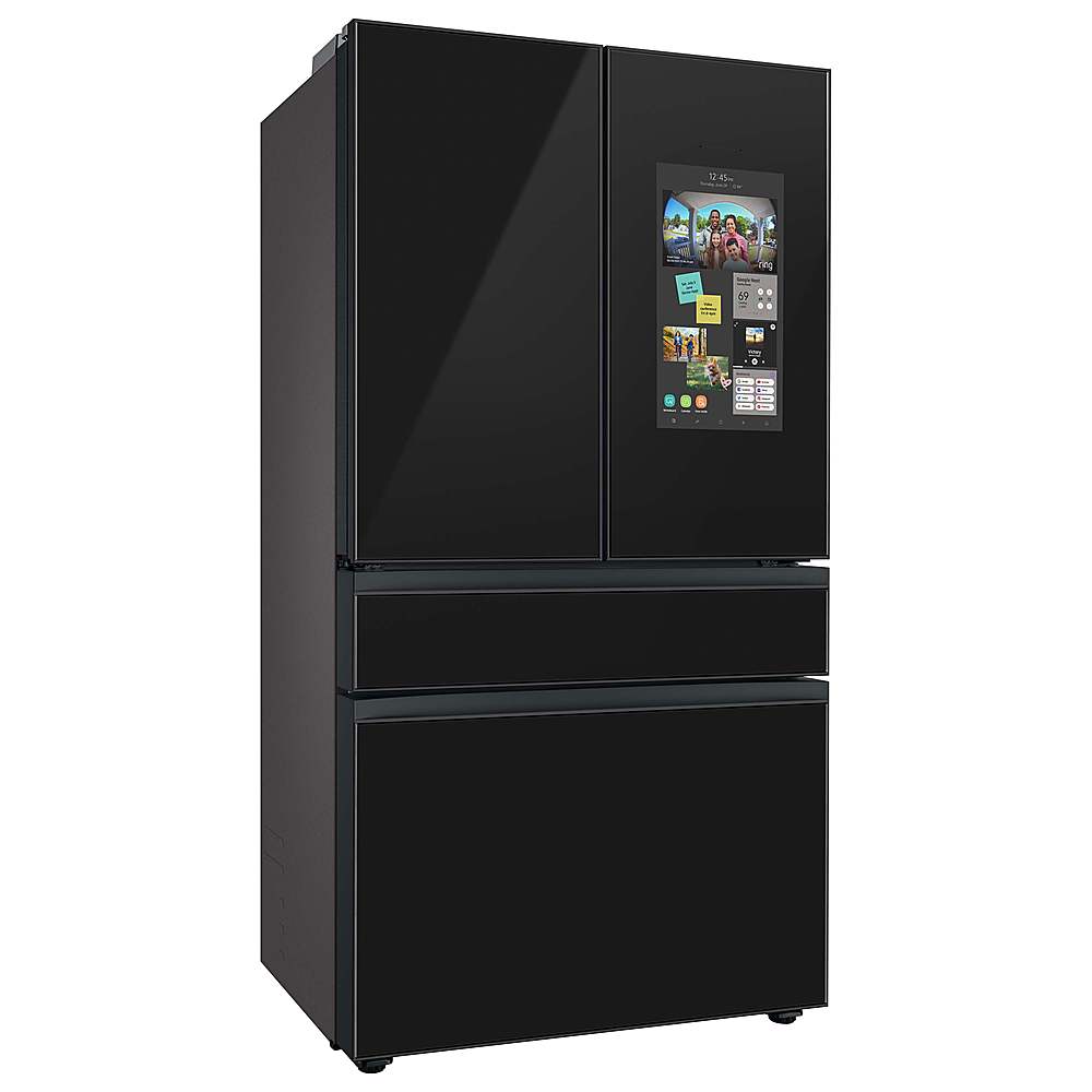Alt View 11. Samsung - BESPOKE 23 cu. ft 4-Door French Door Counter Depth Smart Refrigerator with Family Hub - Custom Panel Ready.