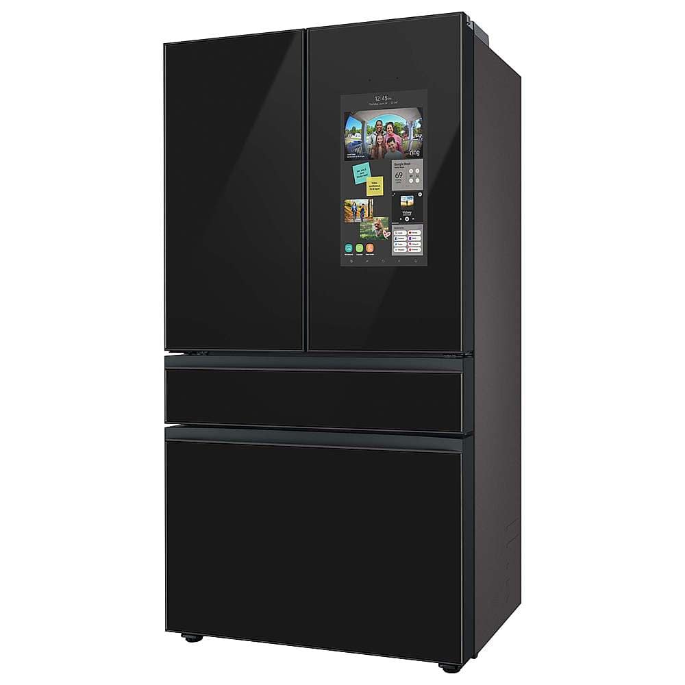 Alt View 20. Samsung - BESPOKE 23 cu. ft 4-Door French Door Counter Depth Smart Refrigerator with Family Hub - Custom Panel Ready.
