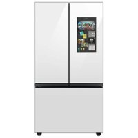 Samsung - Bespoke 30 cu. ft. 3-Door French Door Refrigerator with Family Hub - White glass - Front_Zoom