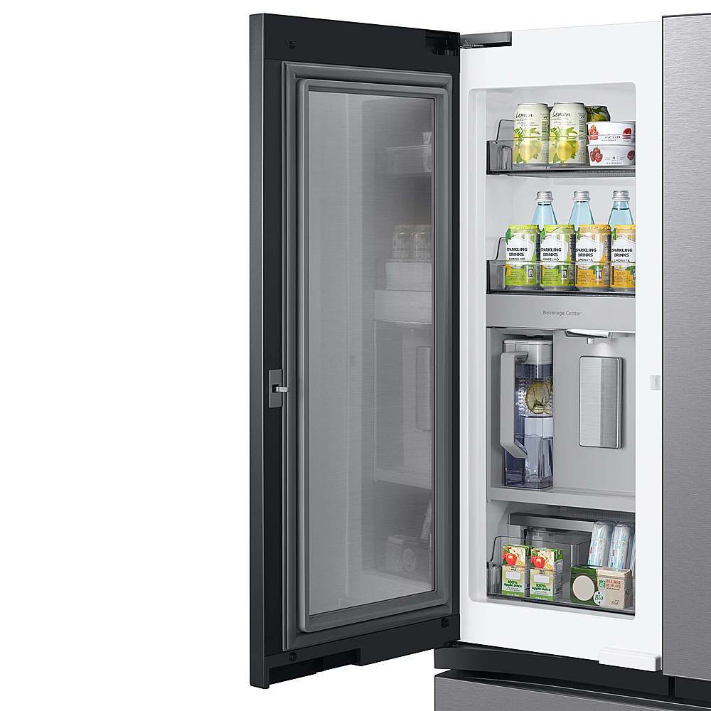 Alt View 17. Samsung - BESPOKE 24 cu. ft. French Door Counter Depth Smart Refrigerator with Beverage Center - Stainless Steel.