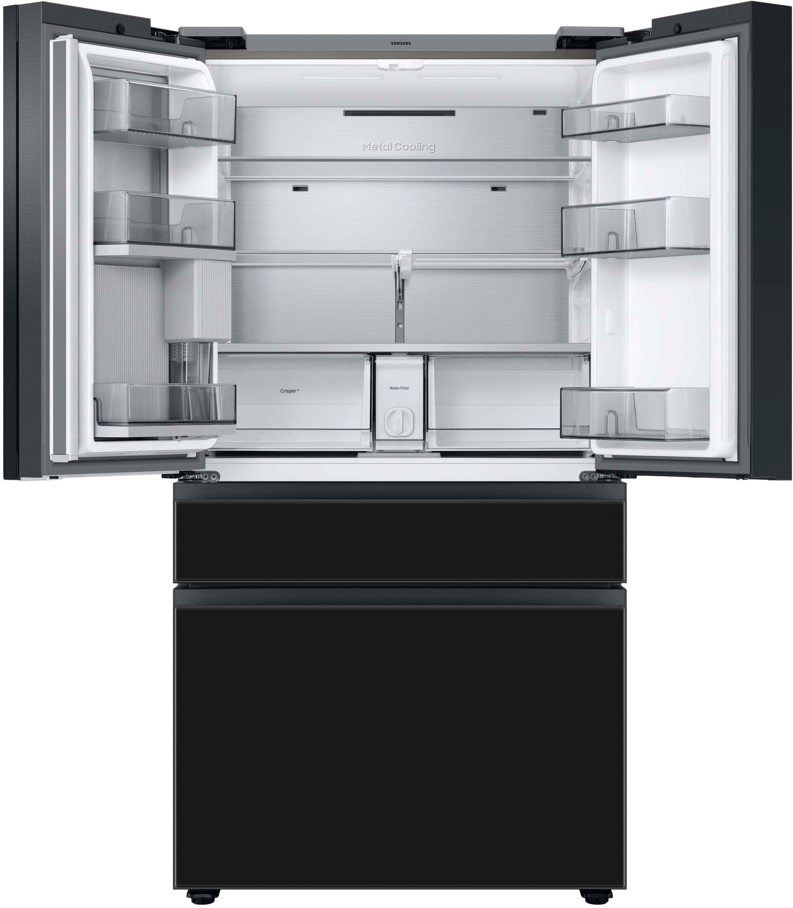 Alt View 12. Samsung - BESPOKE 29 cu. ft. 4-Door French Door Smart Refrigerator with Family Hub - Custom Panel Ready.