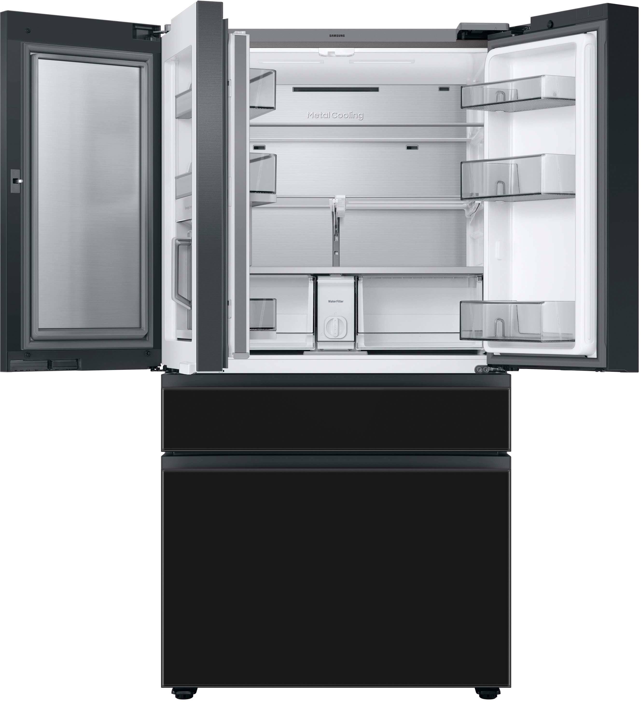 Alt View 13. Samsung - BESPOKE 29 cu. ft. 4-Door French Door Smart Refrigerator with Family Hub - Custom Panel Ready.