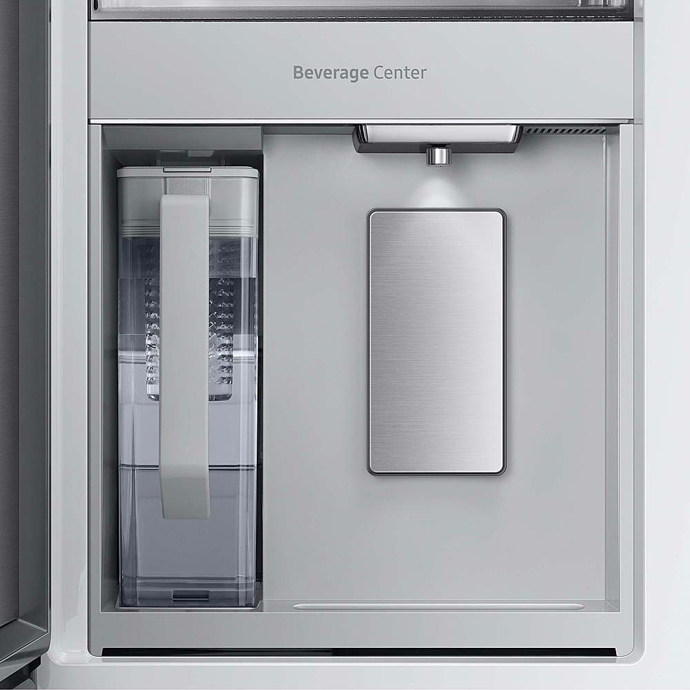 Alt View 4. Samsung - BESPOKE 29 cu. ft. 4-Door French Door Smart Refrigerator with Family Hub - Custom Panel Ready.