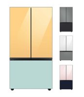 Samsung - Bespoke 24 cu. ft Counter Depth 3-Door French Door Refrigerator with Beverage Center - Custom Panel Ready - Front_Zoom