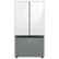 Angle. Samsung - BESPOKE 24 cu. ft. 3-Door French Door Counter Depth Smart Refrigerator with AutoFill Water Pitcher - Custom Panel Ready.