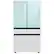Front. Samsung - BESPOKE 23 cu. ft. 4-Door French Door Counter Depth Smart Refrigerator with Beverage Center - Morning Blue Glass.