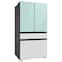 Samsung - BESPOKE 23 cu. ft. 4-Door French Door Counter Depth Smart Refrigerator with Beverage Center - Morning Blue Glass