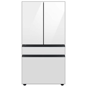 Samsung - BESPOKE 29 cu. ft. 4-Door French Door Smart Refrigerator with Beverage Center - White Glass