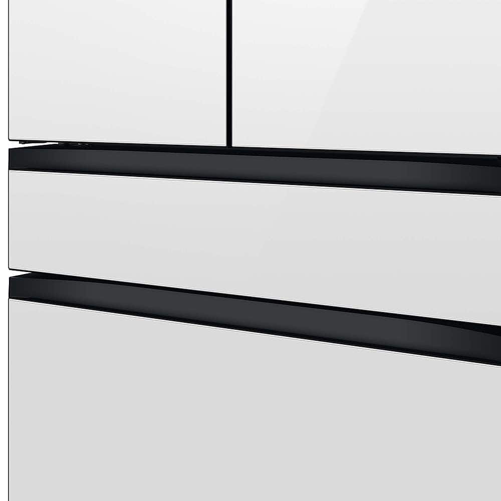 Alt View 17. Samsung - BESPOKE 29 cu. ft. 4-Door French Door Smart Refrigerator with Beverage Center - White Glass.