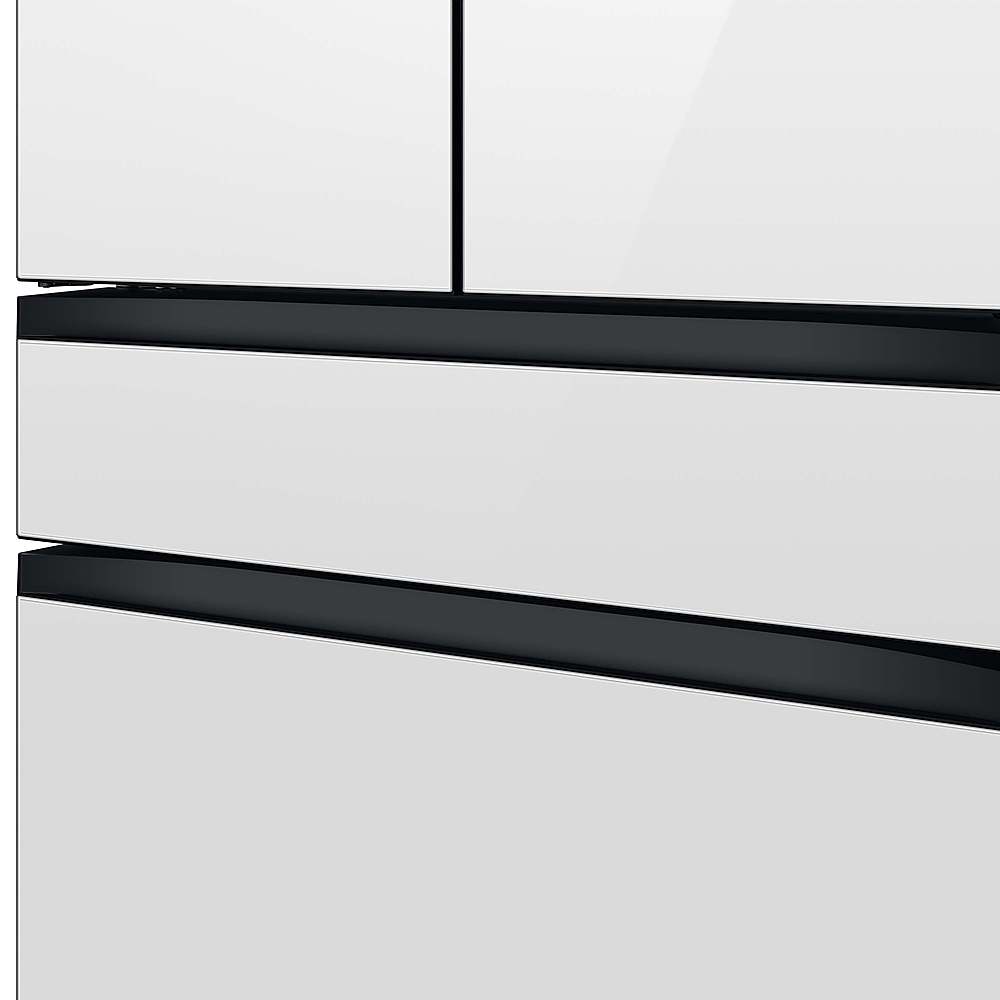 Alt View 17. Samsung - BESPOKE 29 cu. ft. 4-Door French Door Smart Refrigerator with Beverage Center - White Glass.