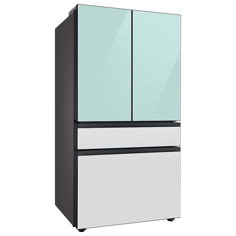 Alt View 11. Samsung - BESPOKE 29 cu. ft 4-Door French Door Smart Refrigerator with Beverage Center - Morning Blue Glass.