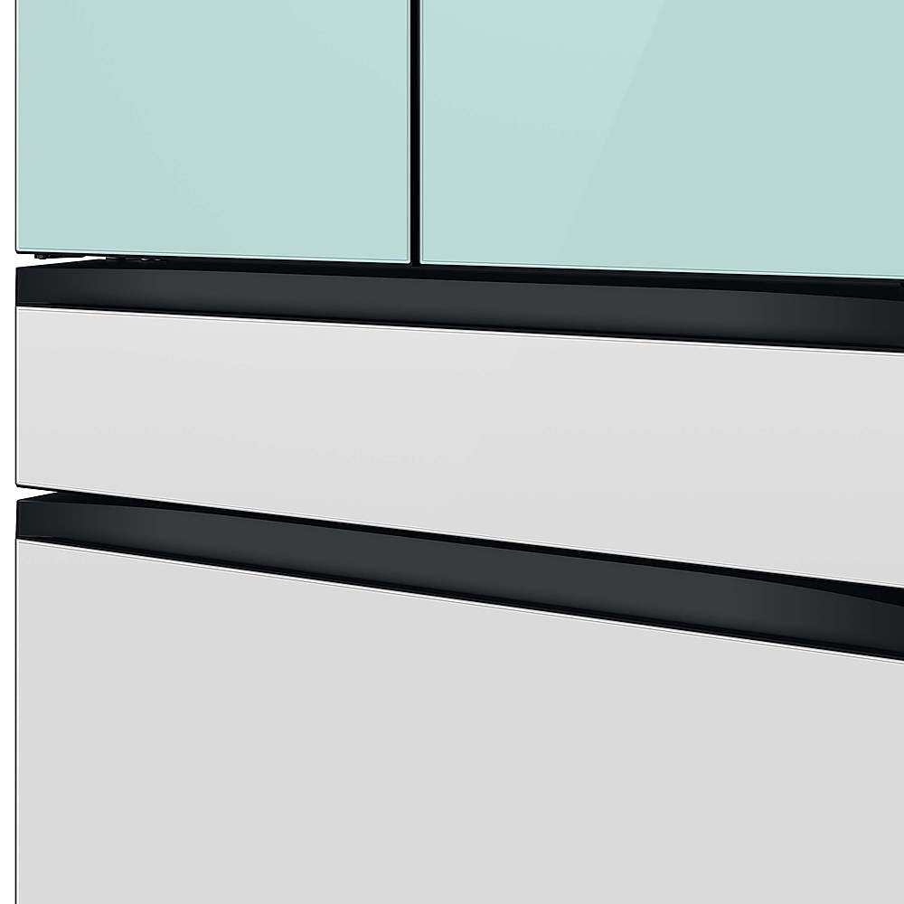 Alt View 16. Samsung - BESPOKE 29 cu. ft 4-Door French Door Smart Refrigerator with Beverage Center - Morning Blue Glass.