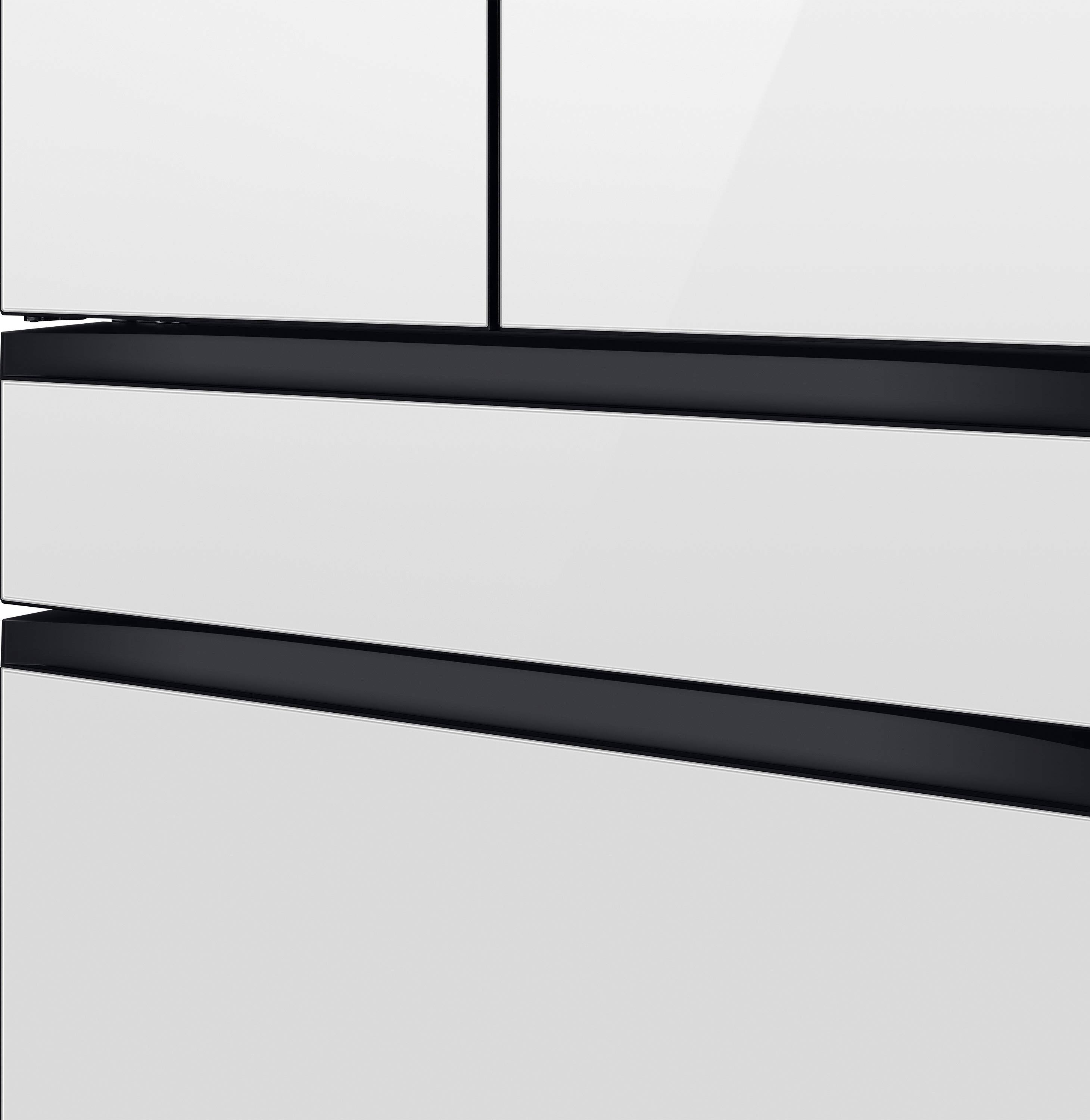 Alt View 16. Samsung - BESPOKE 23 cu. ft. 4-Door French Door Counter Depth Smart Refrigerator with Beverage Center - Custom Panel Ready.