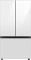 Samsung - 36 in. Wide BESPOKE 30 cu. ft. 3-Door French Door Smart Refrigerator with Beverage Center - White Glass