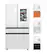Front. Samsung - BESPOKE 23 cu. ft. 4-Door French Door Counter Depth Smart Refrigerator with Family Hub - Custom Panel Ready.