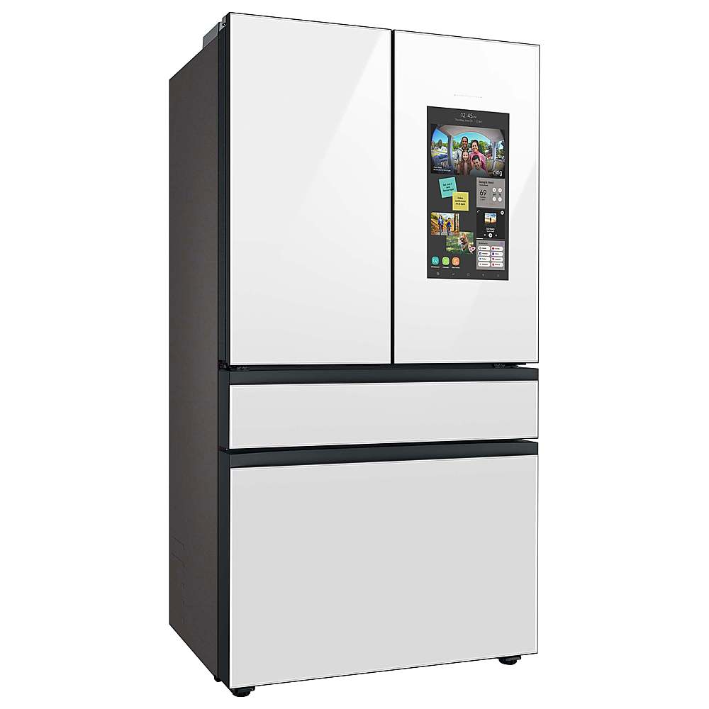 Alt View 11. Samsung - BESPOKE 23 cu. ft. 4-Door French Door Counter Depth Smart Refrigerator with Family Hub - Custom Panel Ready.