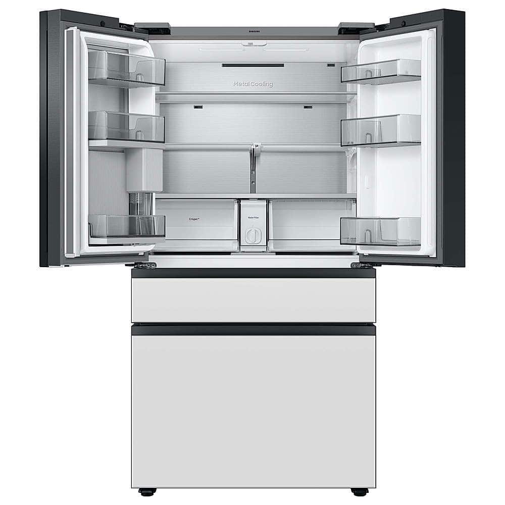 Alt View 12. Samsung - BESPOKE 23 cu. ft. 4-Door French Door Counter Depth Smart Refrigerator with Family Hub - Custom Panel Ready.