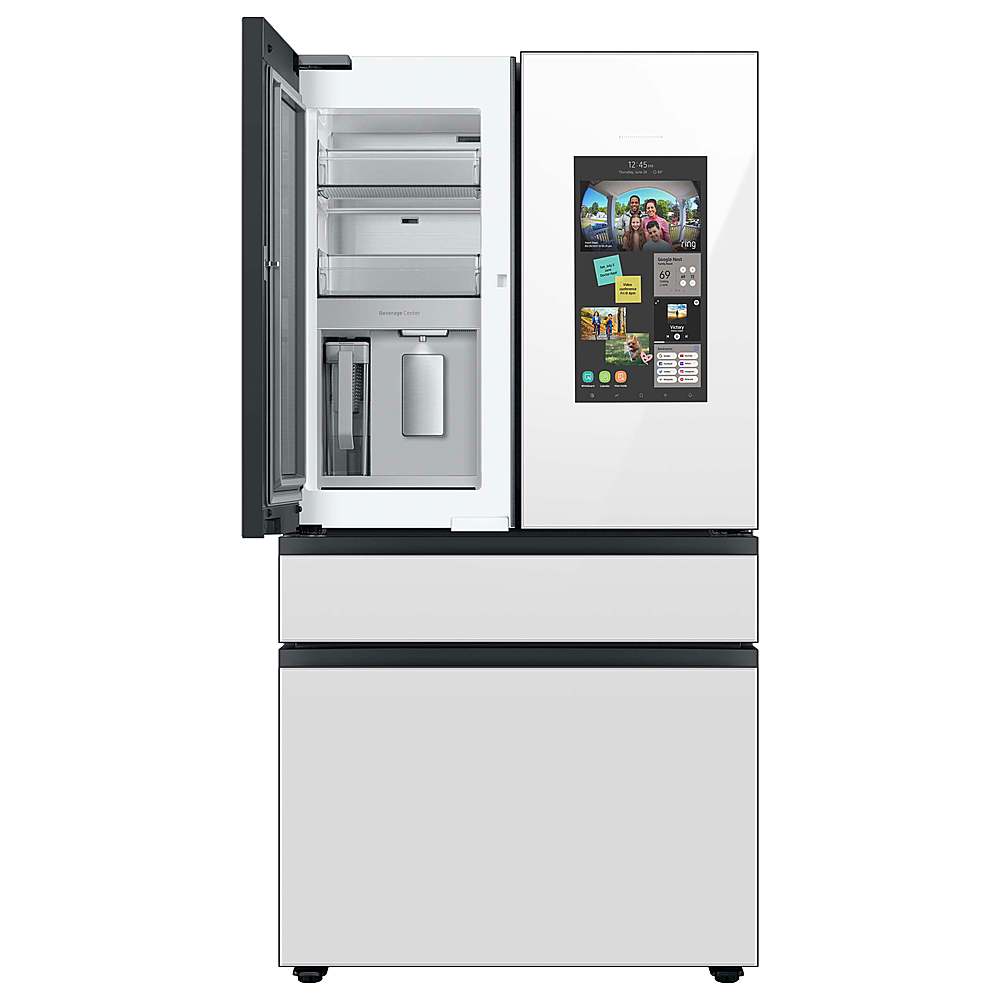Alt View 14. Samsung - BESPOKE 23 cu. ft. 4-Door French Door Counter Depth Smart Refrigerator with Family Hub - Custom Panel Ready.