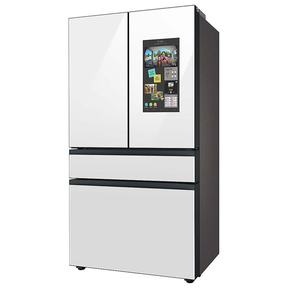 Alt View 20. Samsung - BESPOKE 23 cu. ft. 4-Door French Door Counter Depth Smart Refrigerator with Family Hub - Custom Panel Ready.