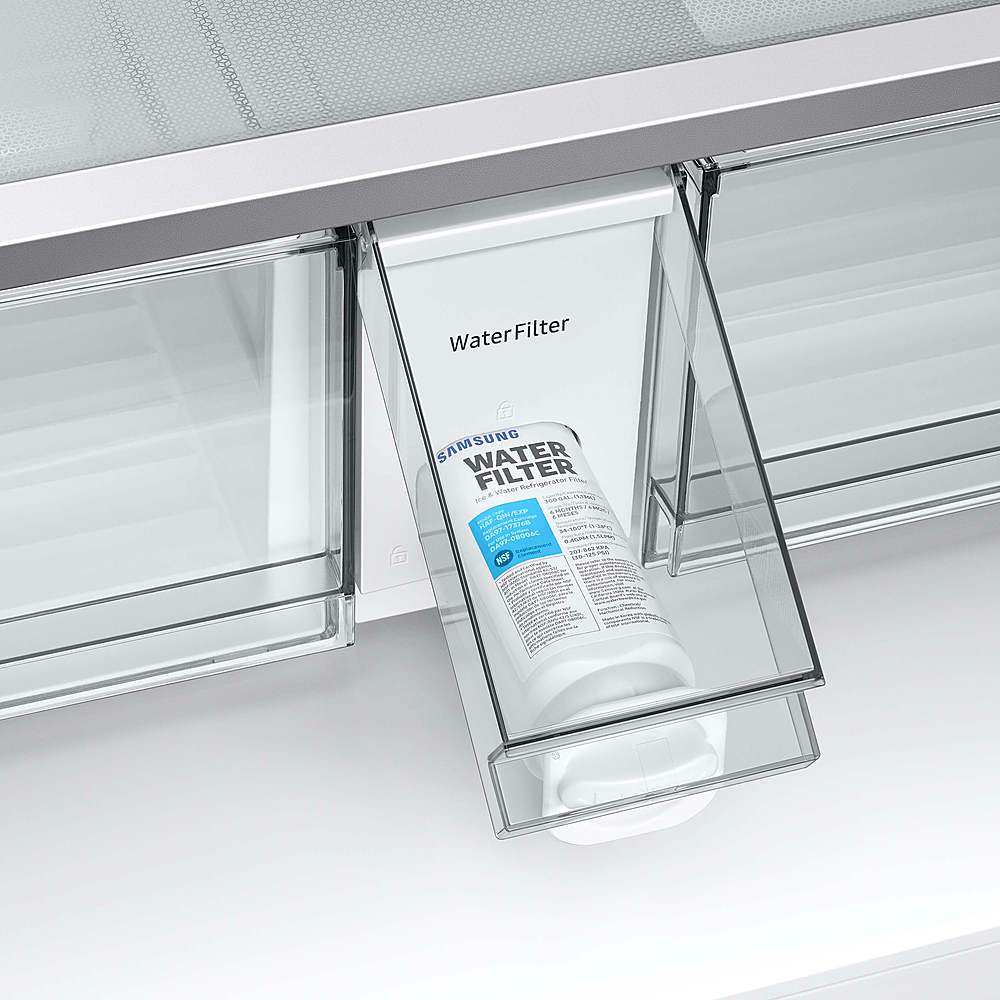 Alt View 22. Samsung - BESPOKE 23 cu. ft. 4-Door French Door Counter Depth Smart Refrigerator with Family Hub - Custom Panel Ready.