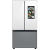 Samsung - BESPOKE 30 cu. ft 3-Door French Door Smart Refrigerator with Family Hub - Gray Glass