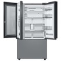 Alt View Zoom 13. Samsung - BESPOKE 30 cu. ft 3-Door French Door Smart Refrigerator with Family Hub - Gray Glass.