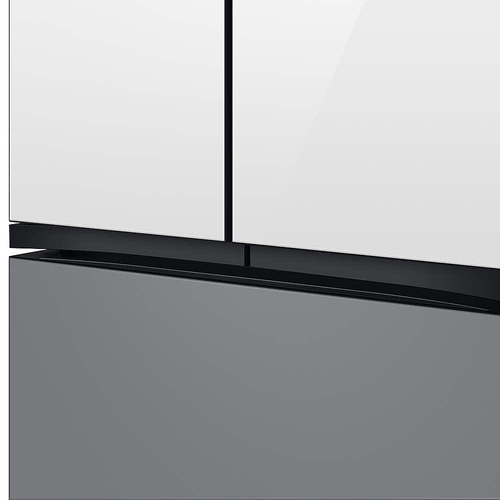 Alt View 17. Samsung - BESPOKE 30 cu. ft 3-Door French Door Smart Refrigerator with Family Hub - Gray Glass.