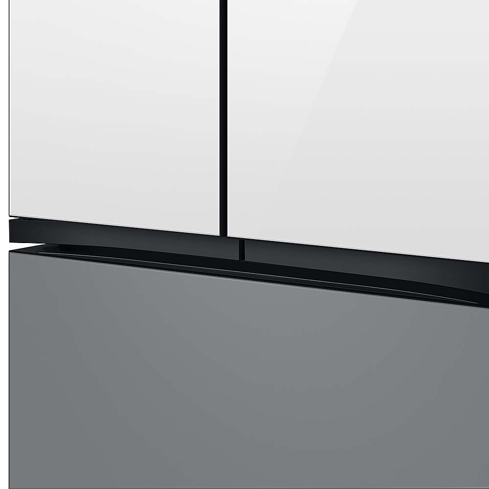 Alt View 17. Samsung - BESPOKE 30 cu. ft 3-Door French Door Smart Refrigerator with Family Hub - Gray Glass.