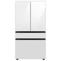 Samsung - 36 in. Wide BESPOKE 23 cu. ft. 4-Door French Door Counter Depth Smart Refrigerator with Beverage Center - White Glass