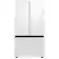 Front. Samsung - BESPOKE 24 cu. ft. 3-Door French Door Counter Depth Smart Refrigerator with AutoFill Water Pitcher - White Glass.