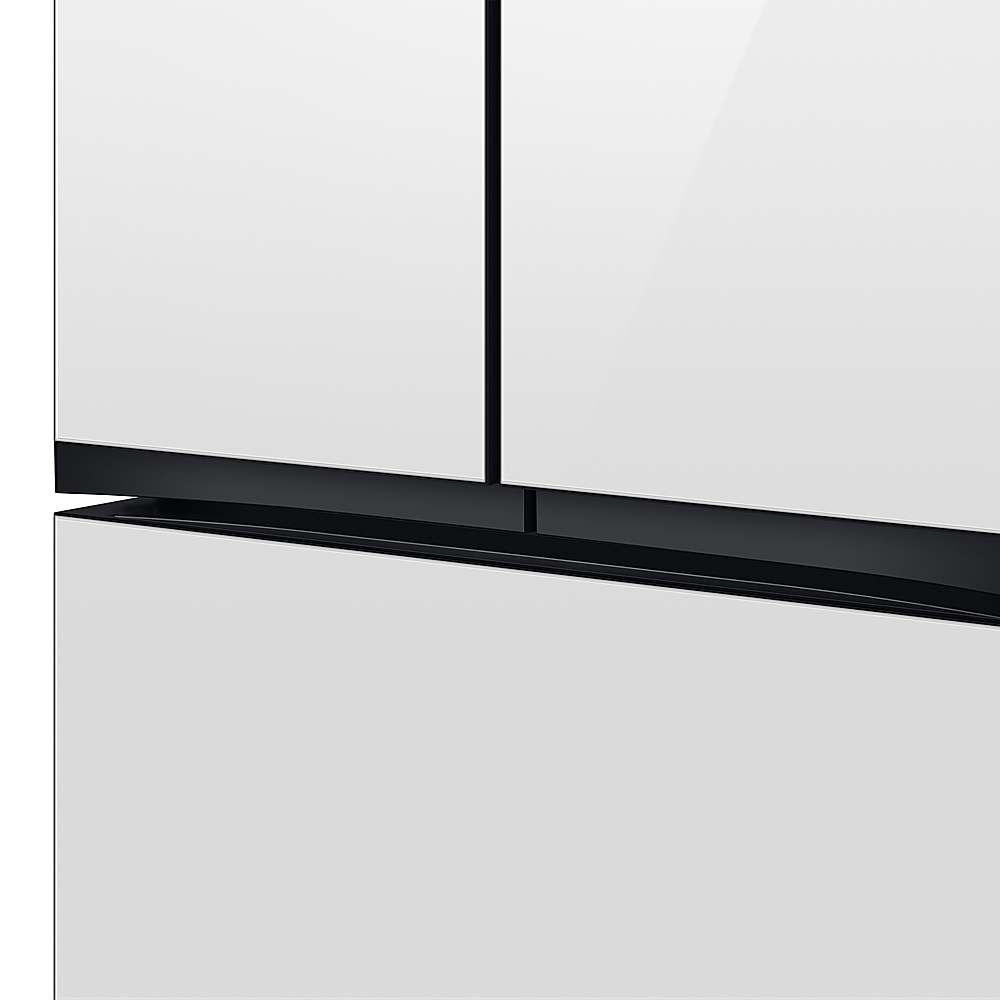 Alt View 15. Samsung - BESPOKE 24 cu. ft. 3-Door French Door Counter Depth Smart Refrigerator with AutoFill Water Pitcher - White Glass.