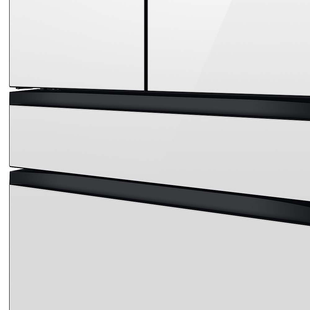Alt View 15. Samsung - BESPOKE 23 cu. ft. 4-Door French Door Counter Depth Smart Refrigerator with AutoFill Water Pitcher - White Glass.