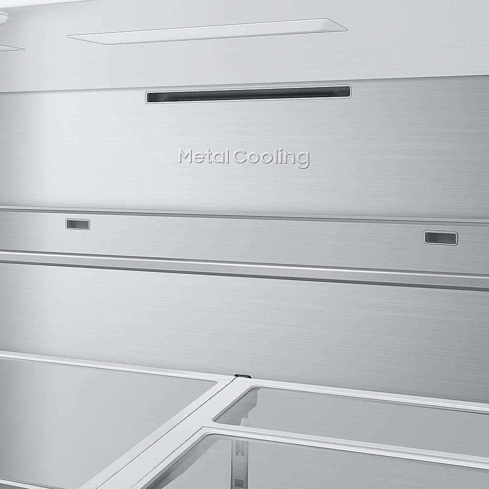 Alt View 23. Samsung - BESPOKE 23 cu. ft. 4-Door French Door Counter Depth Smart Refrigerator with AutoFill Water Pitcher - White Glass.