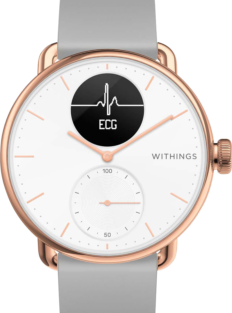 Withings Scanwatch Hybrid Smartwatch with ECG, rate and 38mm White 5-All-Int - Best