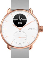 Withings - Scanwatch - Hybrid Smartwatch with ECG, heart rate and oximeter - 38mm - White - Front_Zoom