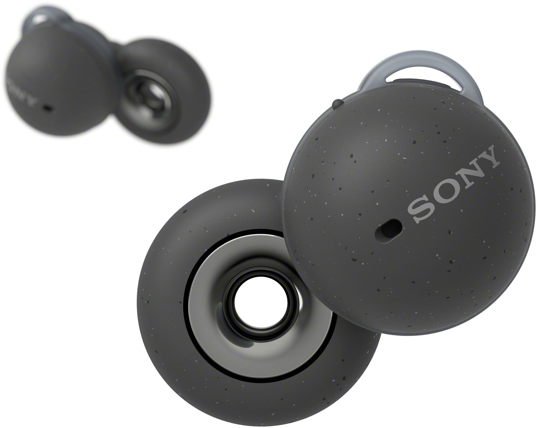 オーディオ機器 イヤフォン Sony LinkBuds True Wireless Open-Ear Earbuds Dark Gray 