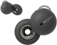 Sony - LinkBuds True Wireless Open-Ear Earbuds - Dark Gray - Front_Zoom