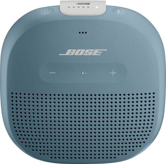 Front Zoom. Bose - SoundLink Micro Portable Bluetooth Speaker with Waterproof Design - Stone Blue.
