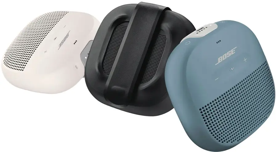 Alt View 14. Bose - SoundLink Micro Portable Bluetooth Speaker with Waterproof Design - Stone Blue.