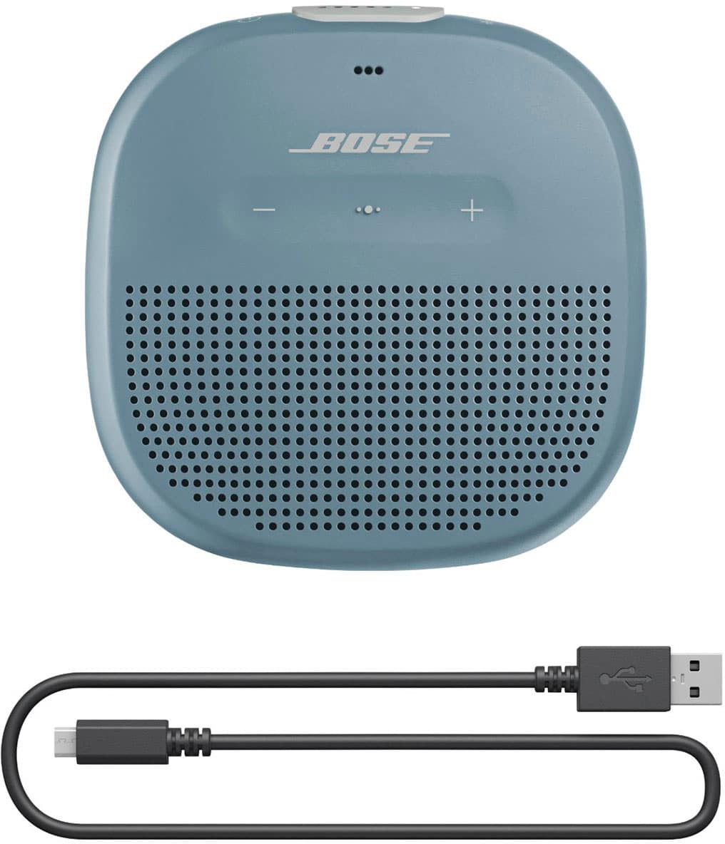Alt View 17. Bose - SoundLink Micro Portable Bluetooth Speaker with Waterproof Design - Stone Blue.
