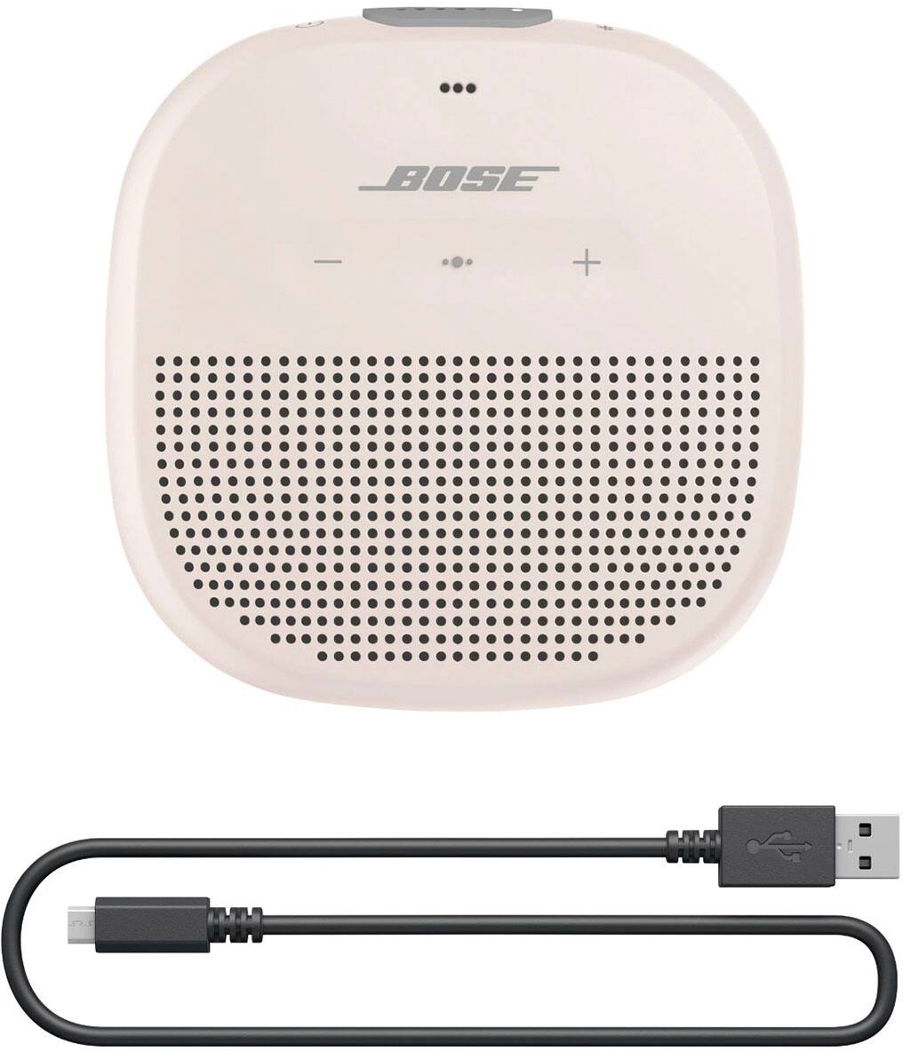 Alt View 17. Bose - SoundLink Micro Portable Bluetooth Speaker with Waterproof Design - White Smoke.