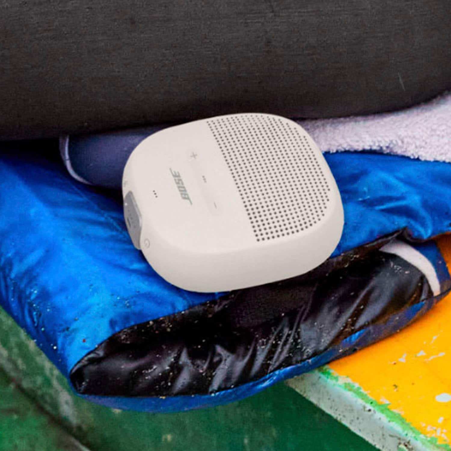 Alt View 1. Bose - SoundLink Micro Portable Bluetooth Speaker with Waterproof Design - White Smoke.