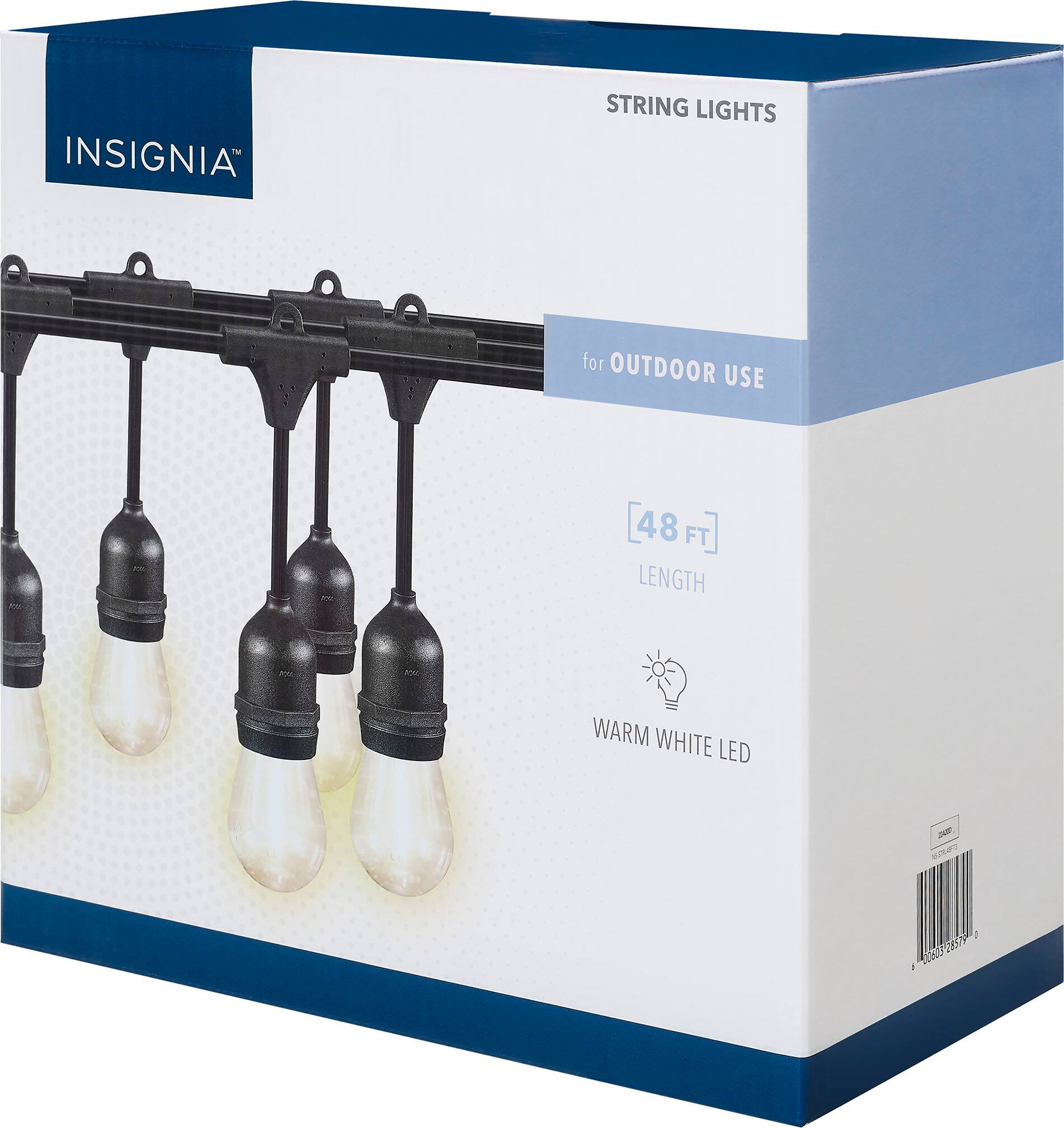 Alt View 16. Insignia™ - 48 Ft. Outdoor String Lights - White.