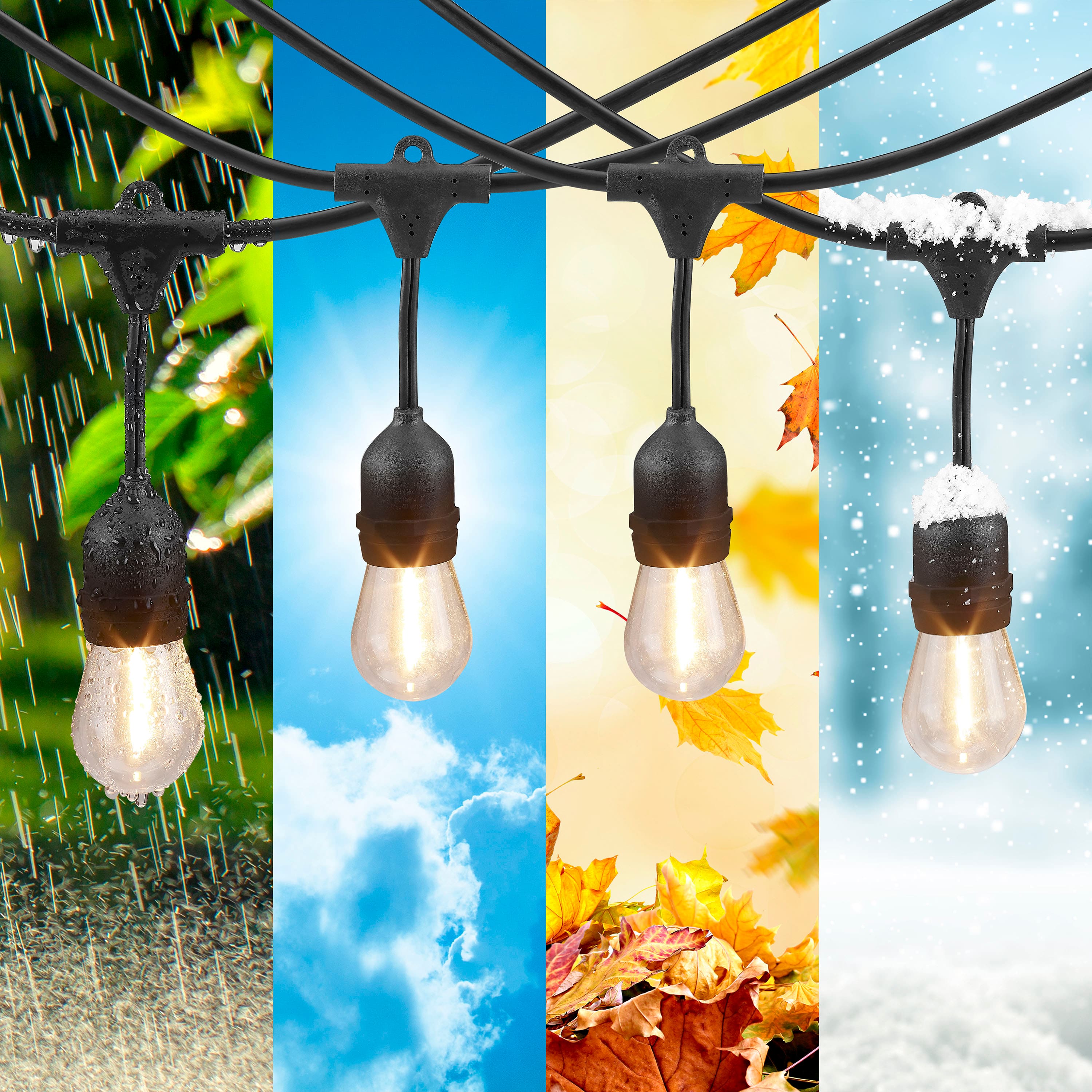 Alt View 14. Insignia™ - 48 Ft. Outdoor String Lights - White.