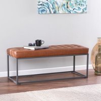 Southern Enterprises - Ciarin Upholstered Hallway Bench - Brown - Front_Zoom