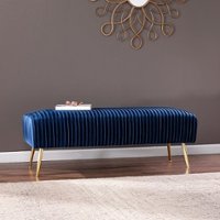 SEI Furniture - Delaird Contemporary Upholstered Bench - Front_Zoom